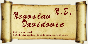 Negoslav Davidović vizit kartica